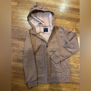 Figs Heathered Brown Zip-Up Jacket size small